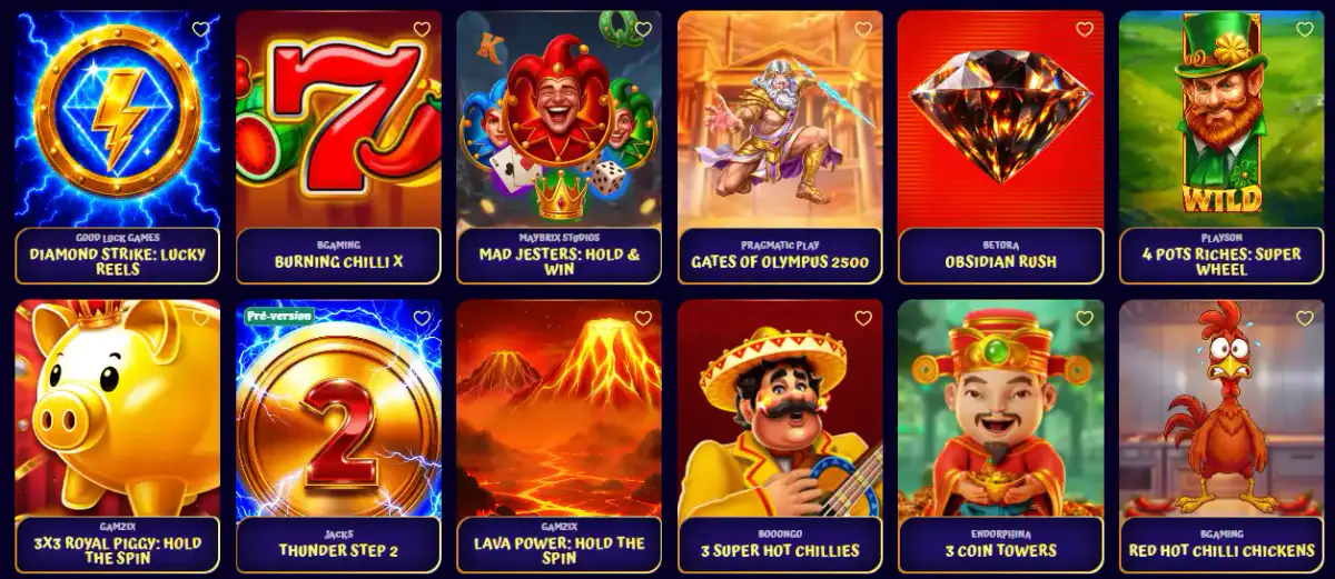 Jeux de machines à sous du casino Spingrannyy avec plusieurs titres de casino populaires
